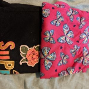 2 for $5 Faded glory cropped leggings size 8